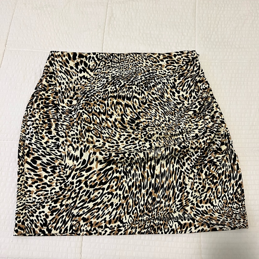 Express Animal Print Mini Skirt